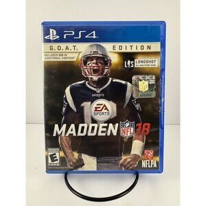 PS4 Madden NFL 18 GOAT Edition Game Complete CIB Clean Disc EA Sports